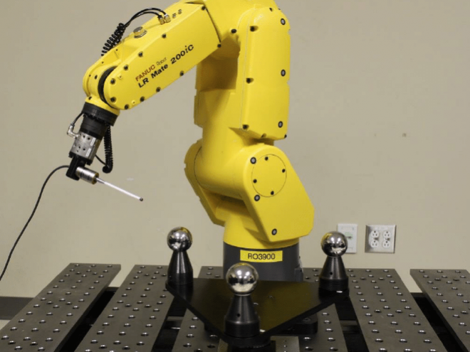 the-fanuc-lr-mate-200ic-industrial-robot-with-the-probe-and-the-calibration-artifact